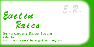 evelin raics business card